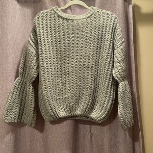 Gray knitted sweater